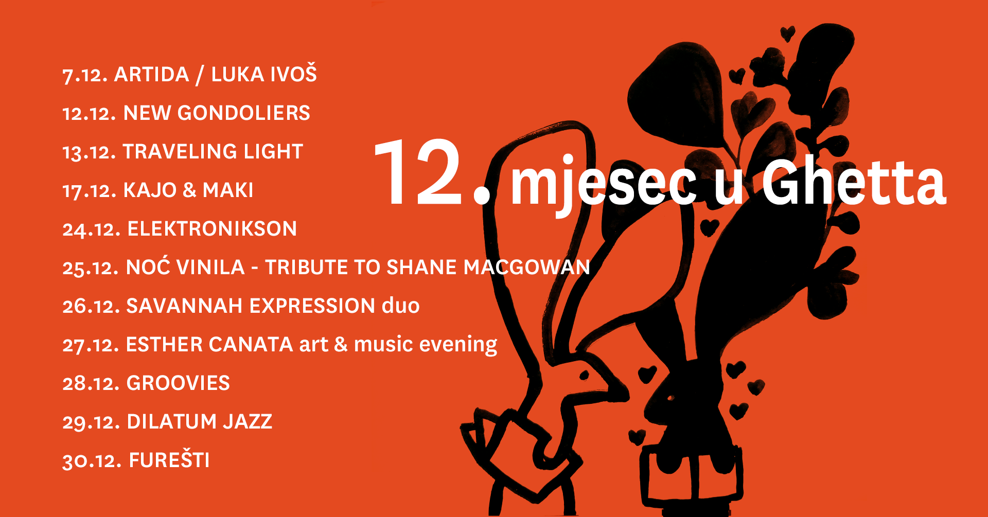 Niz koncerata i Noć vinila u Ghetto klubu