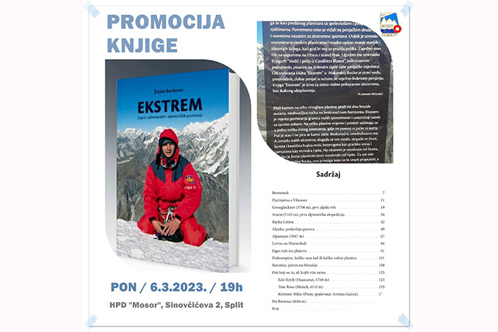 Promocija knjige “Ekstrem – zapisi s planinarskih i alpinističkih putovanja”