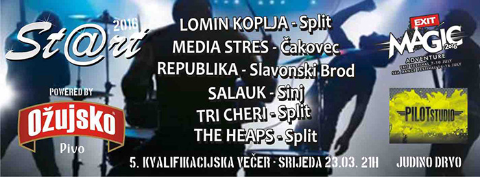 5. kvalifikacijska večer Festivala autorskih bendova ST-@rt 2016