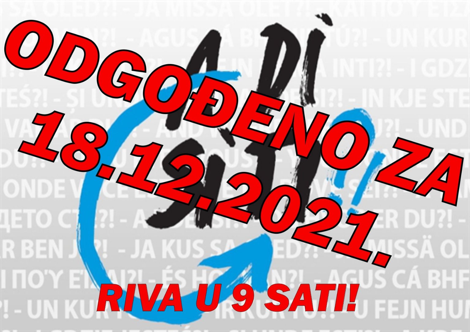 Odgođena MoSTova akcija “A di si ti?!”