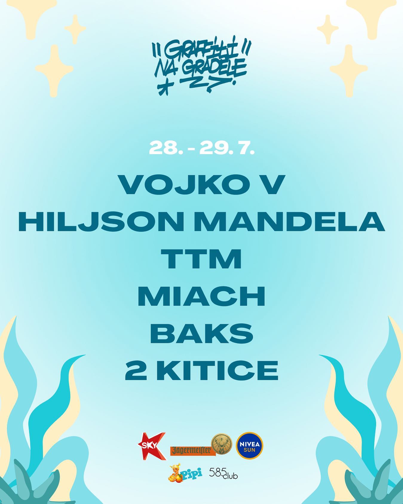 Graffiti na Gradele: Vojko V, Hiljson Mandela, TTM, Miach, 2 Kitice i Baks pridružuju se lineupu