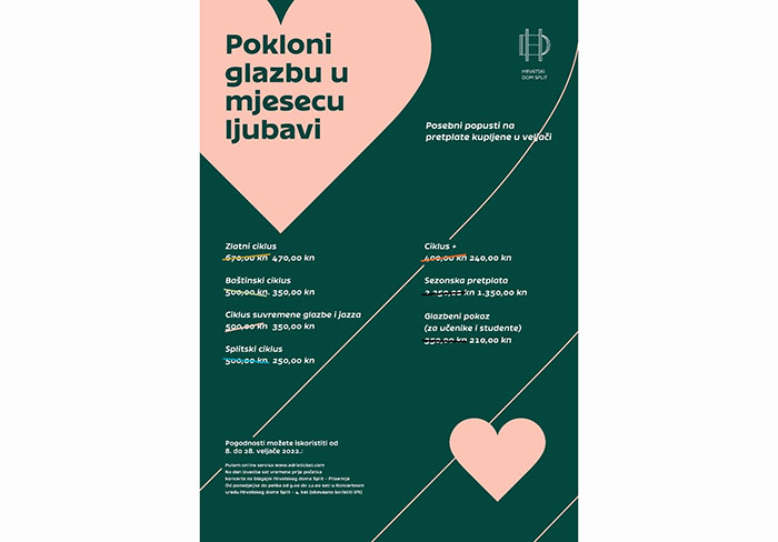 Pokloni glazbu u mjesecu ljubavi