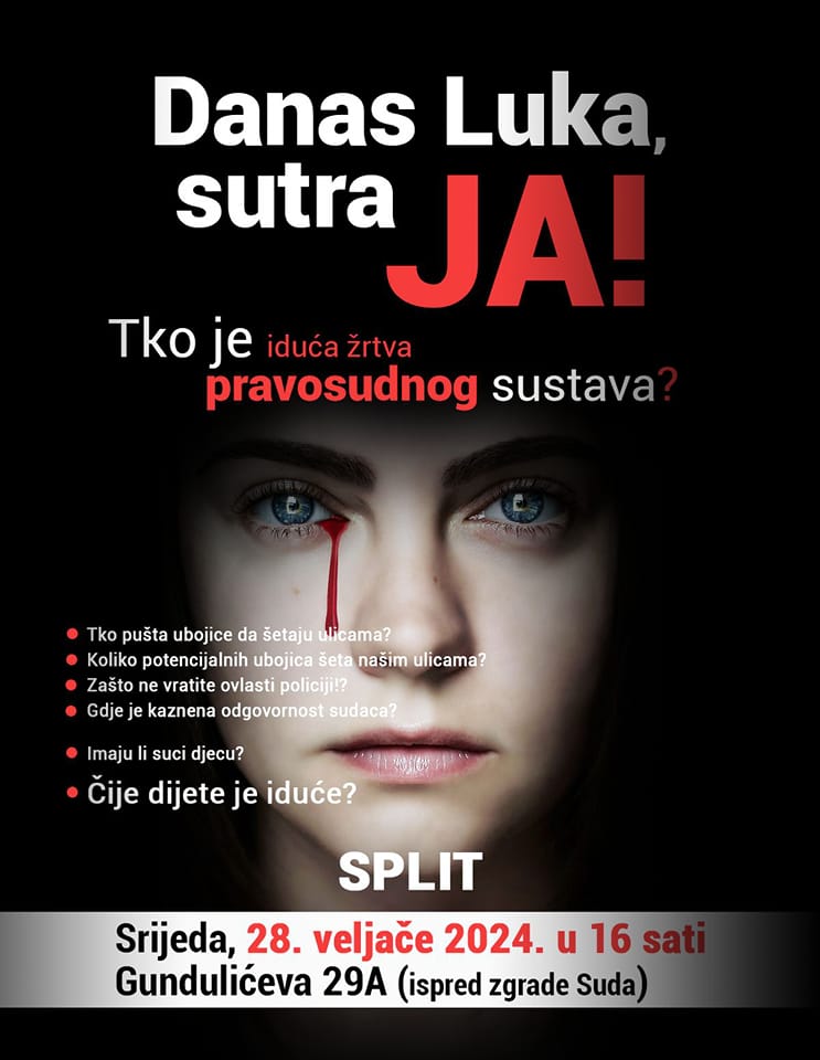 Danas se održava prosvjed ” Danas Luka, sutra Ja!”