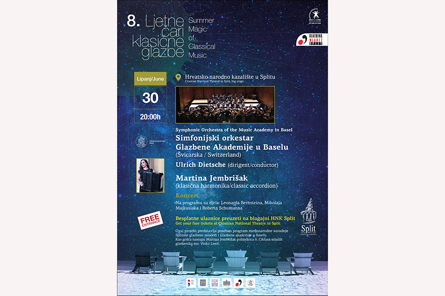 Simfonijski orkestar Glazbene akademije u Baselu nastupa u Splitu