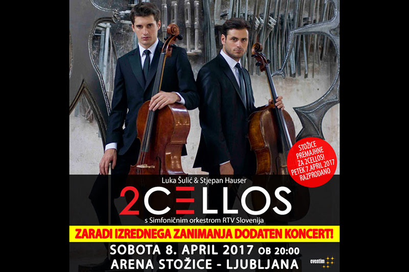 2CELLOS koncert u Areni Stožice rasprodan čak 6 mjeseci unaprijed