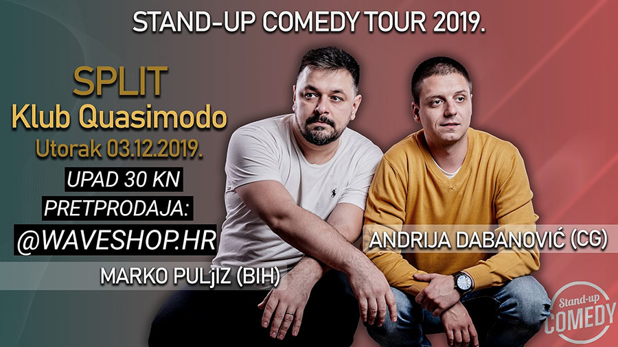 Crnogorsko-bosanska večer stand-up komedije u klubu Quasimodo
