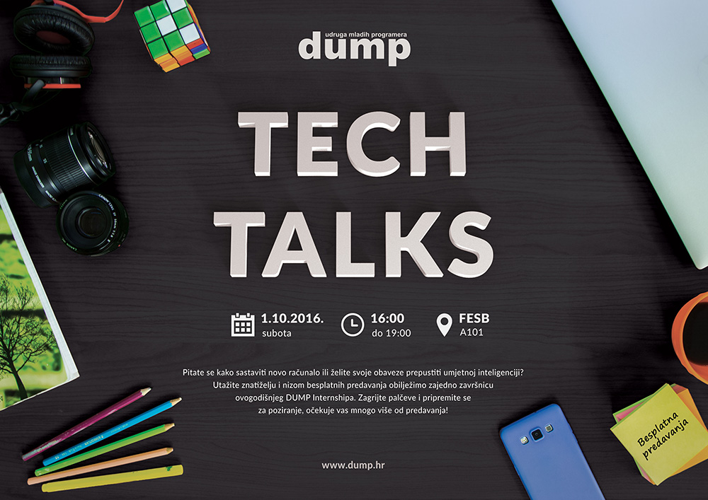 DUMP organizira niz besplatnih IT predavanje – TechTalks