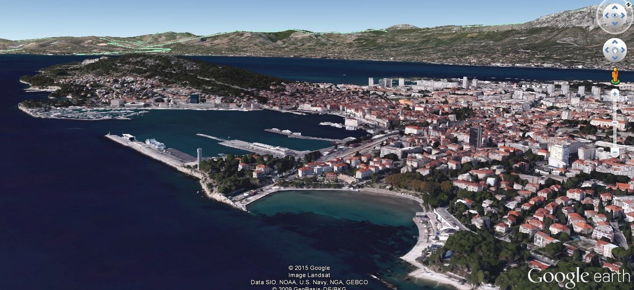 Precizni 3D model Splita na Google Earth