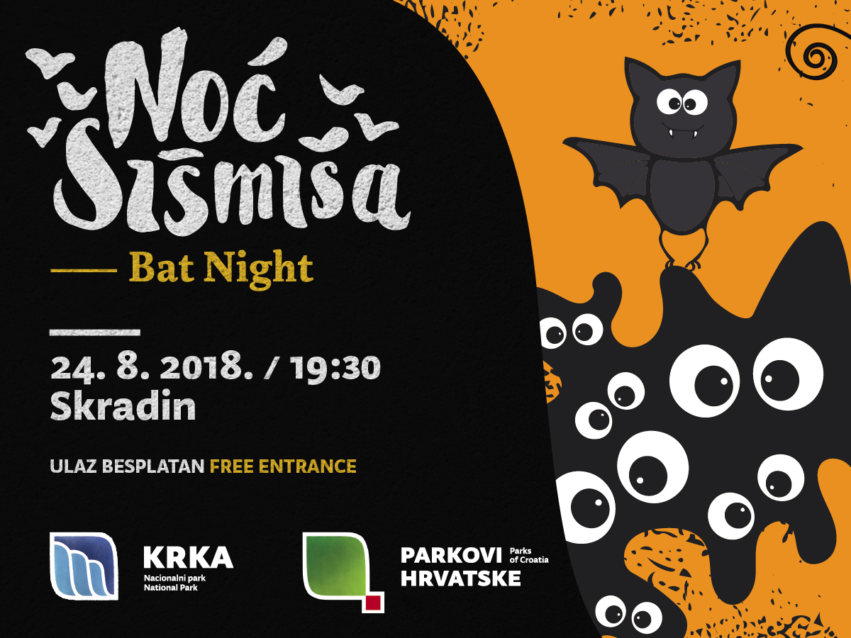 Ovogodišnja Noć šišmiša održat će se u petak, 24. kolovoza u Skradinu