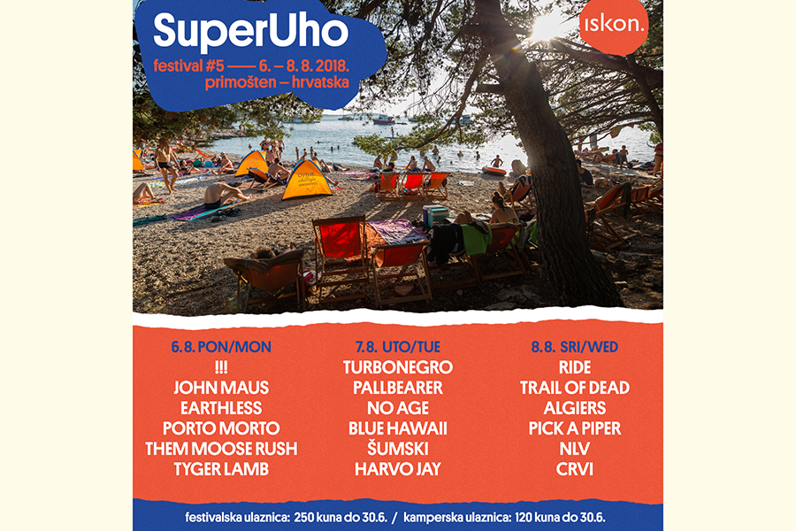Poznat je raspored nastupa izvođača po danima 5. SuperUho Festivala!