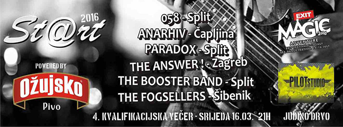 4. kvalifikacijska večer Festivala autorskih bendova ST-@rt 2016