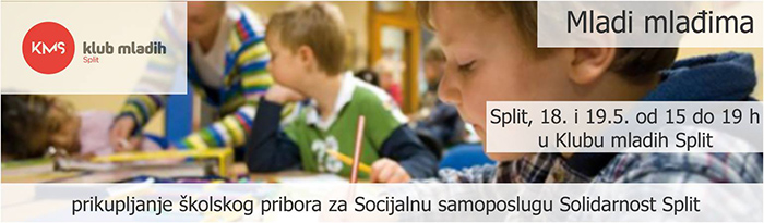 MLADI MLAĐIMA: prikupljanje školskog pribora za Socijalnu samoposlugu