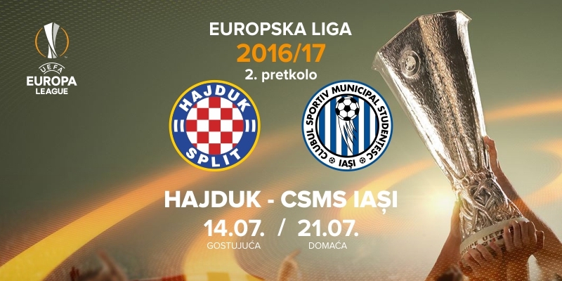 Hajduk protiv rumunjskog CSMS Iasija u 2. pretkolu Europske lige