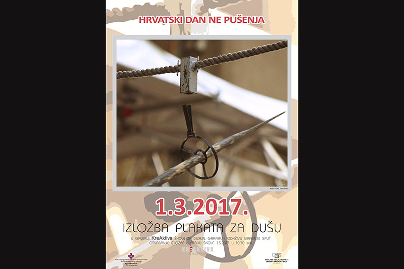 Izložba plakata posvećena obilježavanju Hrvatskog dana nepušenja u Školi za dizajn, grafiku i održivu gradnju Split
