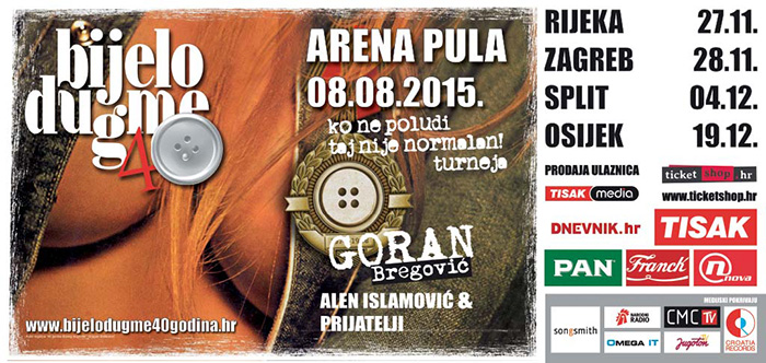 Bijelo dugme na slavljeničkoj turneji u Spaladium Areni