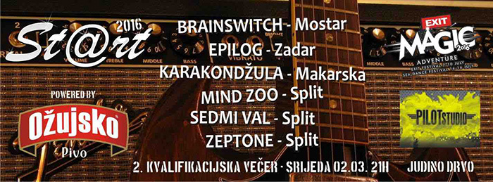 2. kvalifikacijska večer Festivala autorskih bendova ST-@rt 2016