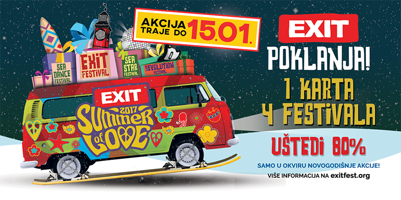 S jednom Exit ulaznicom na četiri festivala