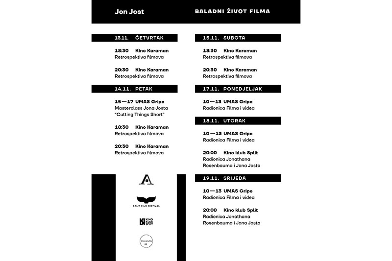 Jon Jost u Splitu: Baladni život filma na Filmskim mutacijama