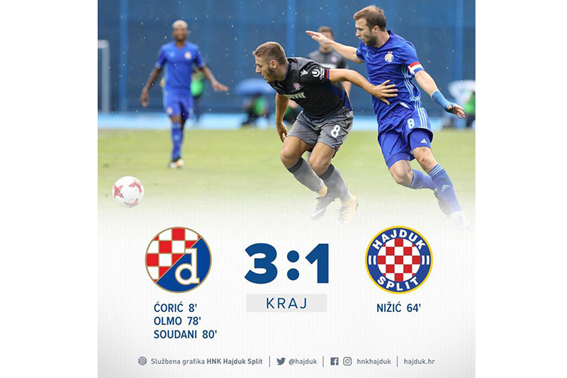 Hajduk poražen u derbiju na Maksimiru