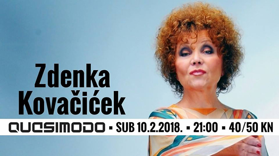 Zdenka Kovačiček gostuje u klubu Quasimodo