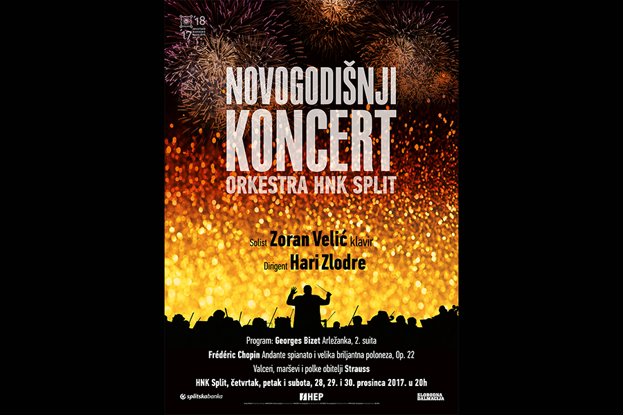 S tri izvedbe svečanog Novogodišnjeg koncerta HNK Split zaključuje 2017.