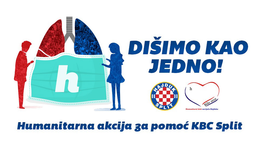 Dišimo kao jedno: Humanitarna akcija HNK Hajduk i udruge Bilo srce
