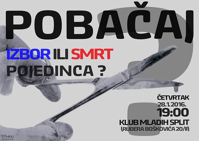TRIBINA “Pobačaj – izbor ili smrt pojedinca”