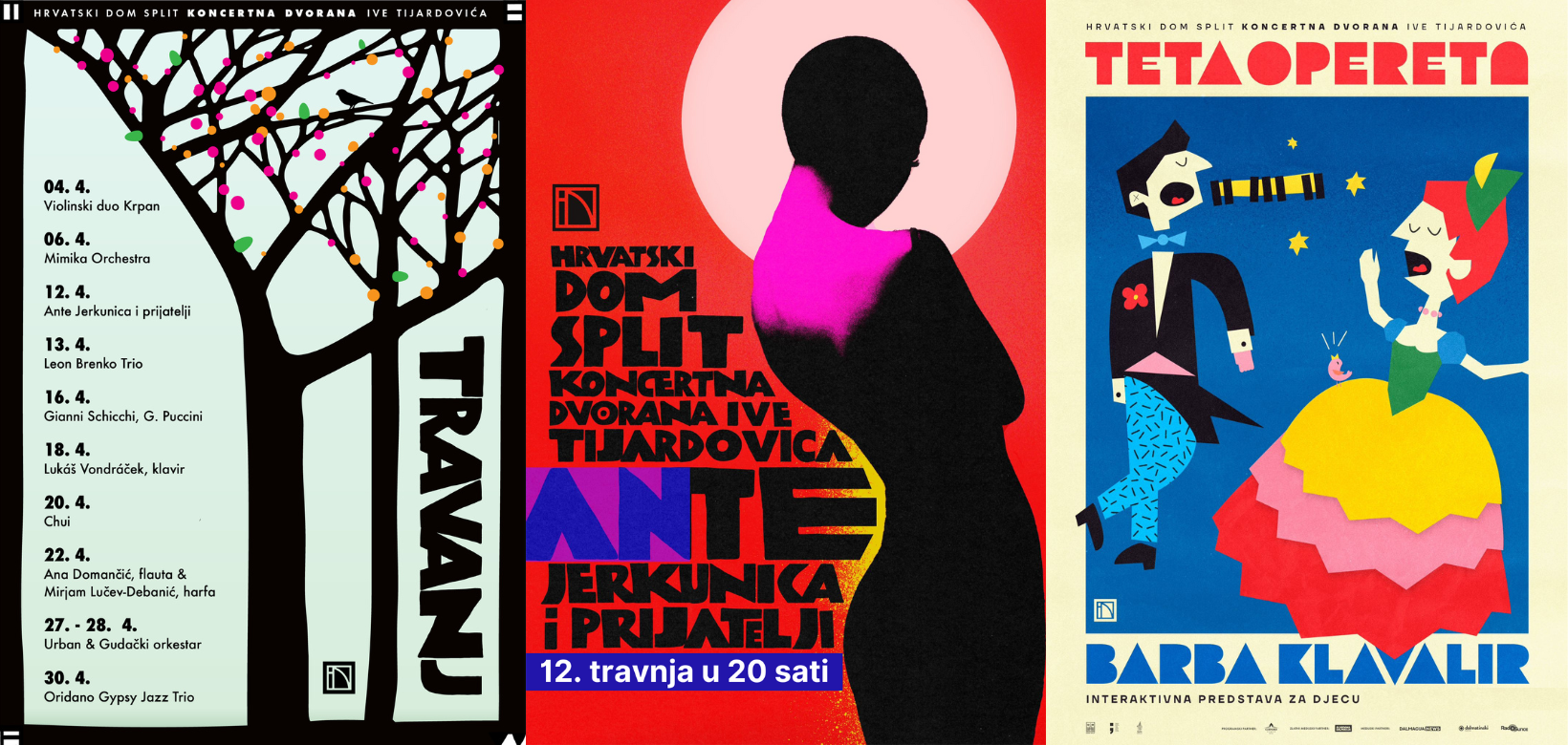 Program za početak travnja 2024. u Koncertnoj dvorani Ive Tijardovića