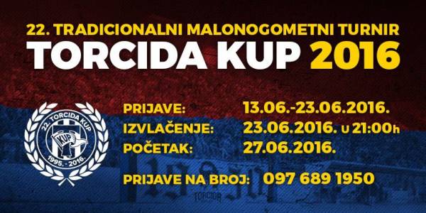Danas zadnji dan prijava na 22. Torcida kup
