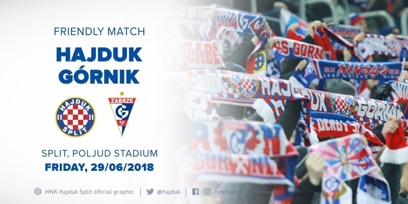 Hajduk će ugostit  Górnik Zabrze 29. lipnja 2018.