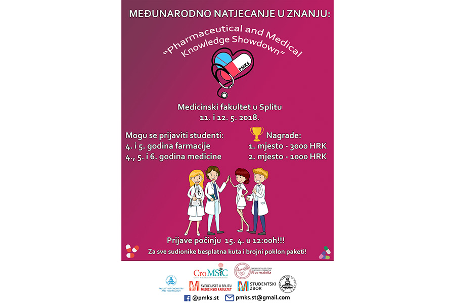 Međunarodno natjecanje u znanju studenata farmacije i medicine- PMKS 2018