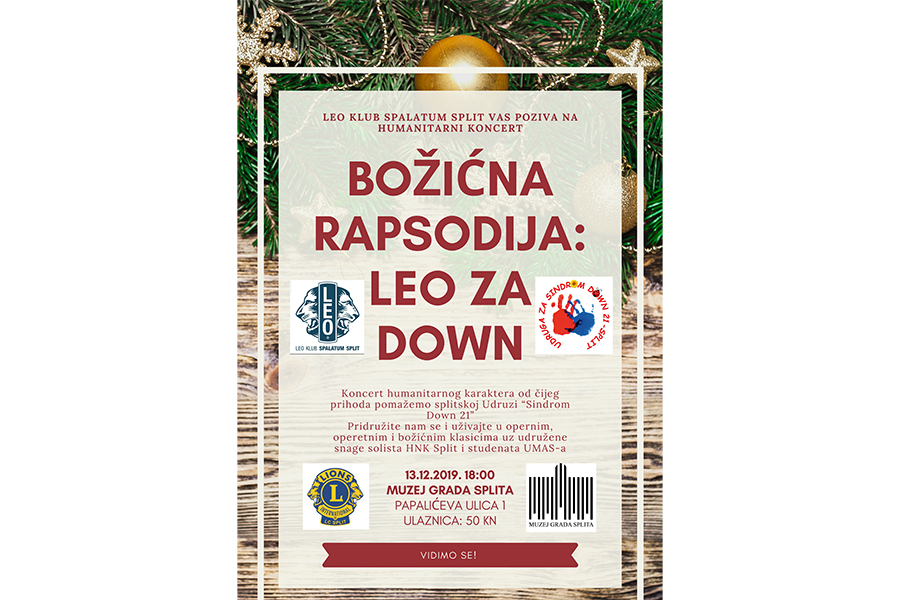 Humanitarni koncert: “Božićna rapsodija: Leo za Down”