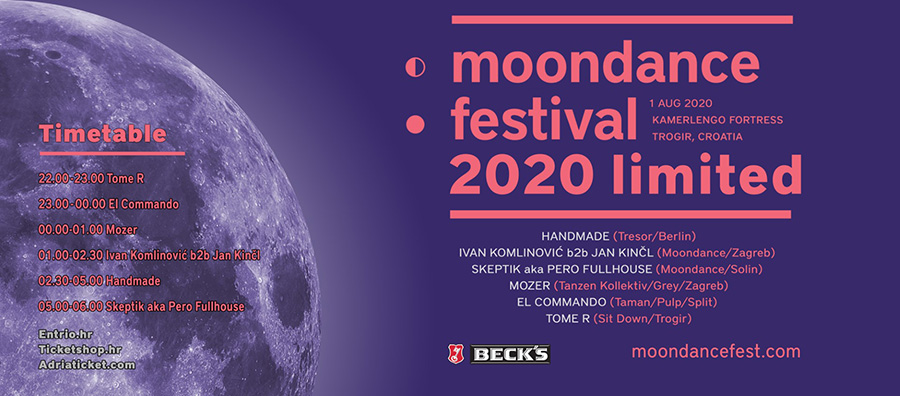 Moondance Festival 2020 Limited: 1.8.2020. Kula Kamerlengo Trogir