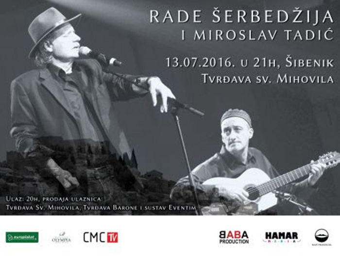 Rade Šerbedžija i Miroslav Tadić nastupaju na tvrđavi sv.Mihovila