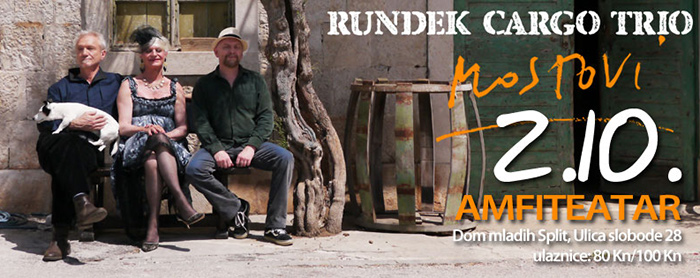 “Mostovi” Rundek Cargo Tria u Amfiteatru Doma mladih u Splitu