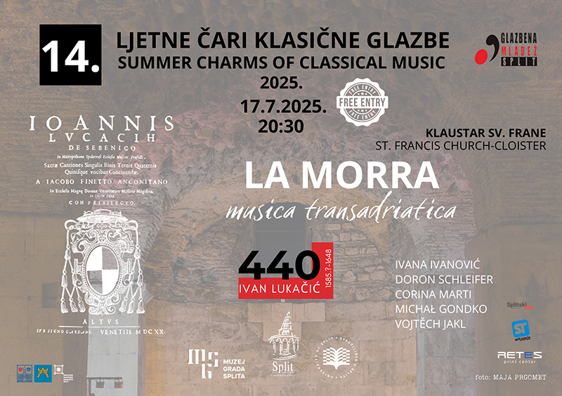 Glazbena mladež Split  i Sveučilište u Splitu organiziraju  prvo u nizu događanja kojima će se u naredne dvije godine obilježiti 440 godina od rođenja Ivana Lukačića