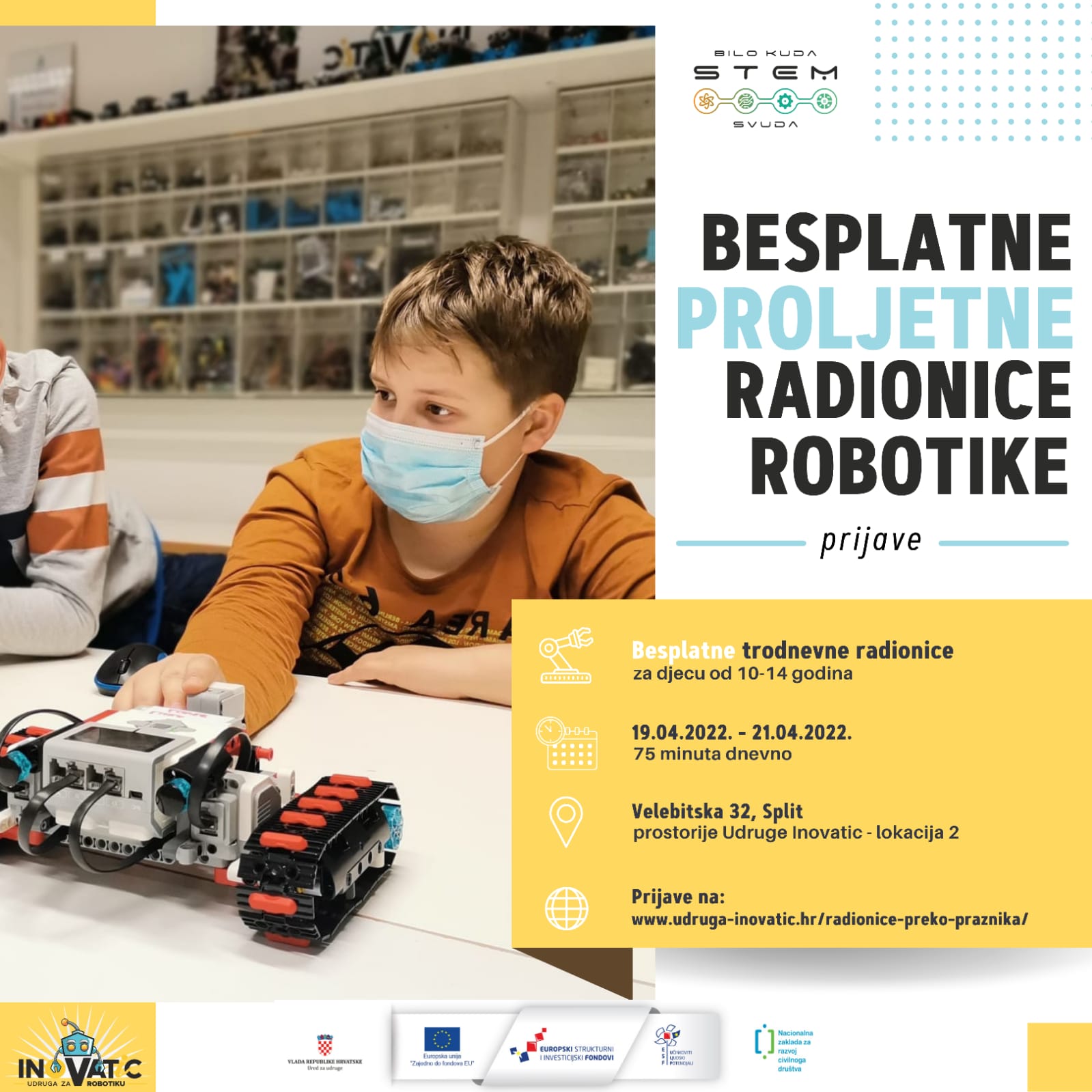 Besplatne proljetne radionice robotike “Bilo kuda STEM svuda”