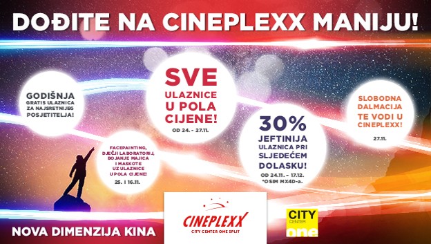 Dođite na Cineplexx maniju!