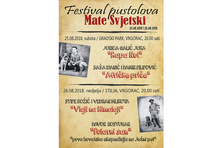 Stipe Božić, Davor Rostuhar i brojni drugi avanturisti stižu na Festival pustolova “Mate Svjetski”