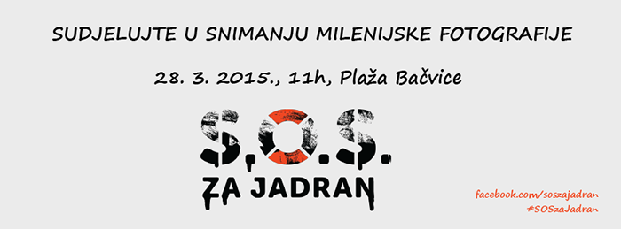 Snimanje milenijske fotografije SOS za Jadran