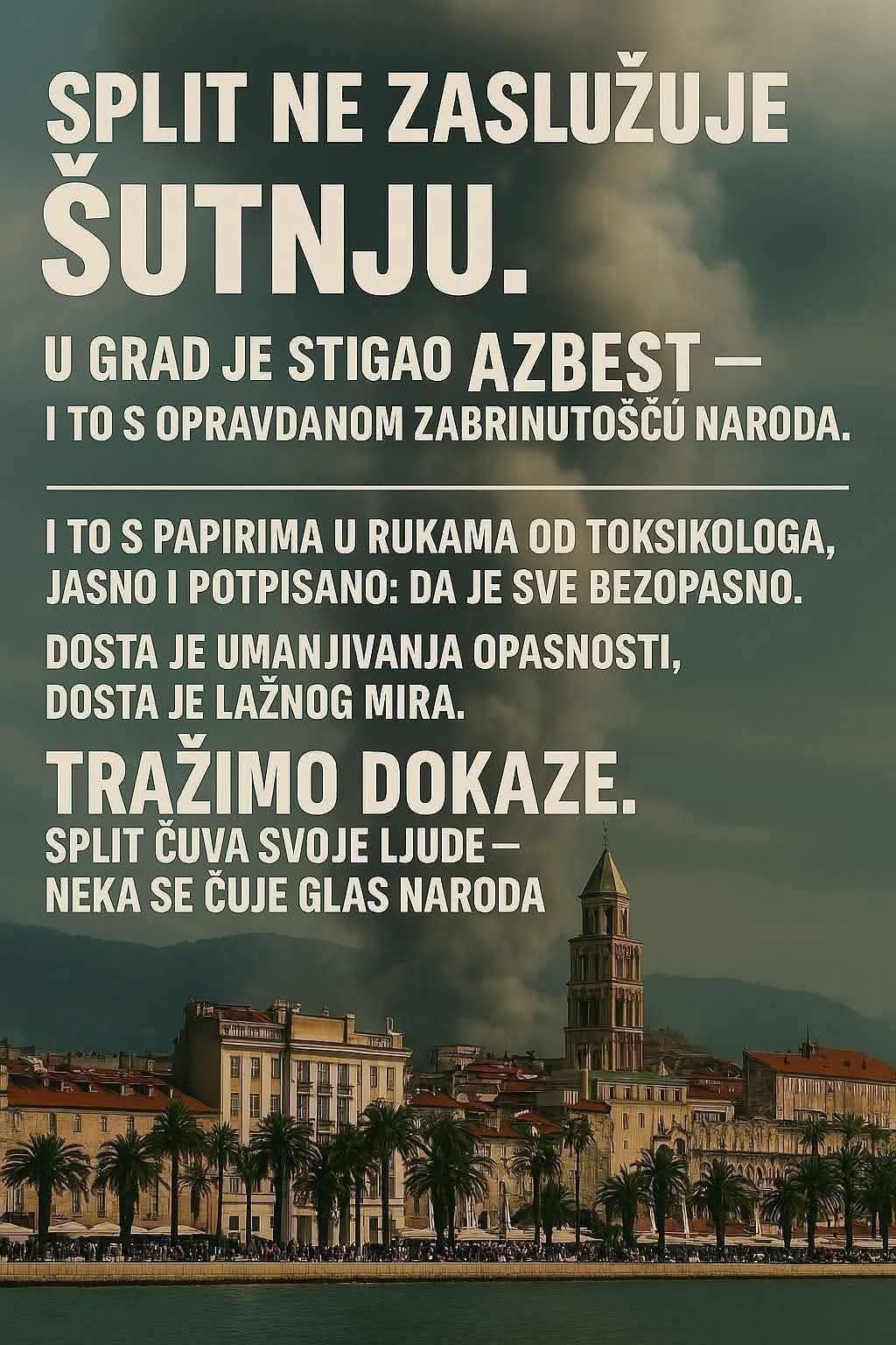 Prosvjed ispred Jokera zbog dolaska broda s azbestom u škver