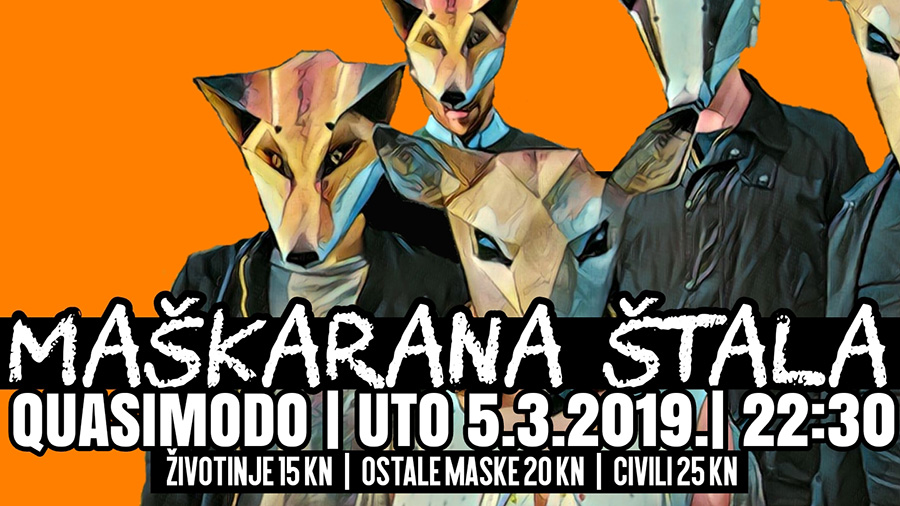 Maškarana štala u klubu Quasimodo