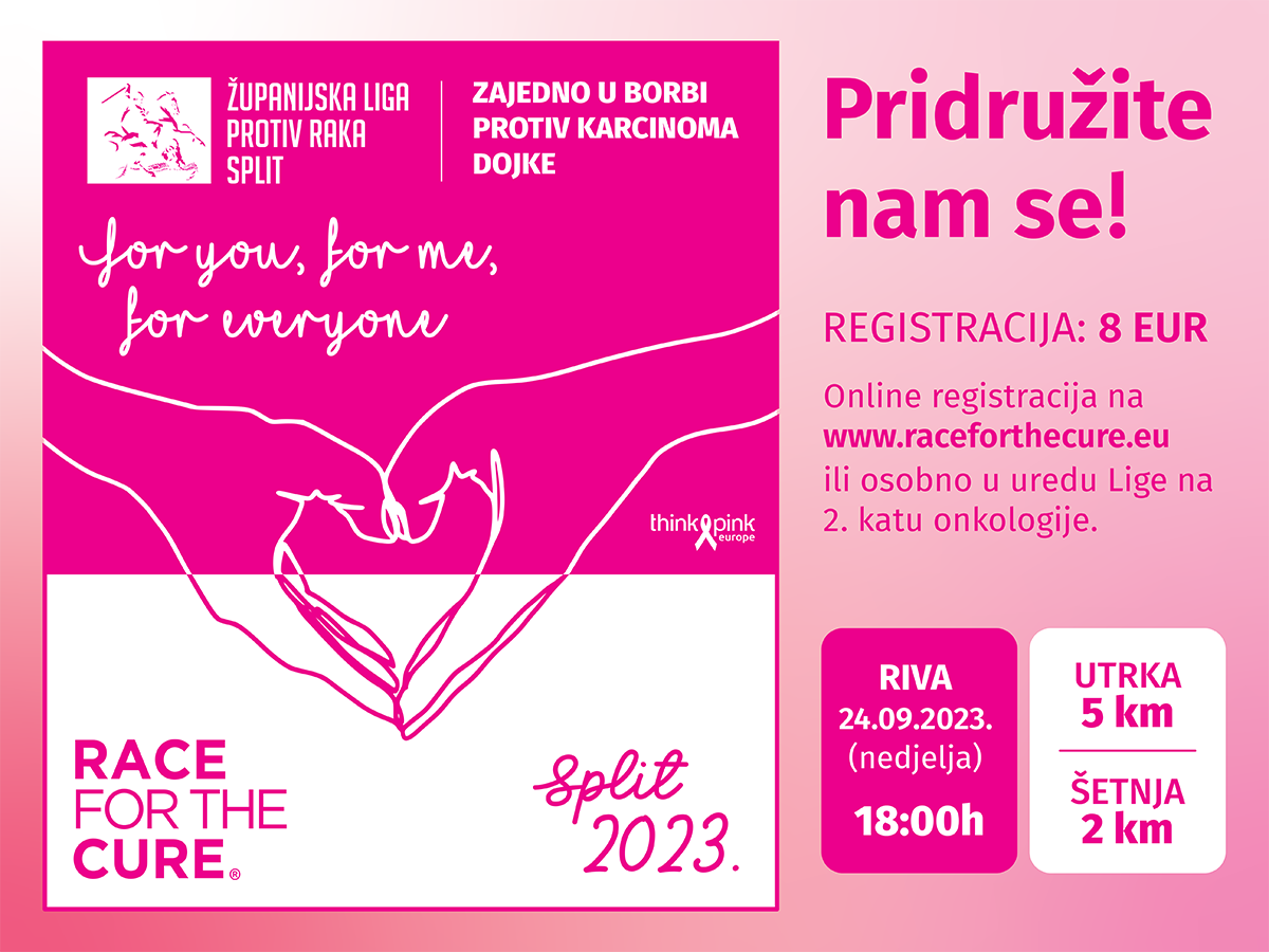 THINK PINK – RACE FOR THE CURE 2023 održava se 24. rujna