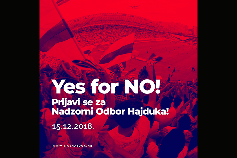 YES(i) za NO? Naš Hajduk poziva kandidate da se prijave na natječaj
