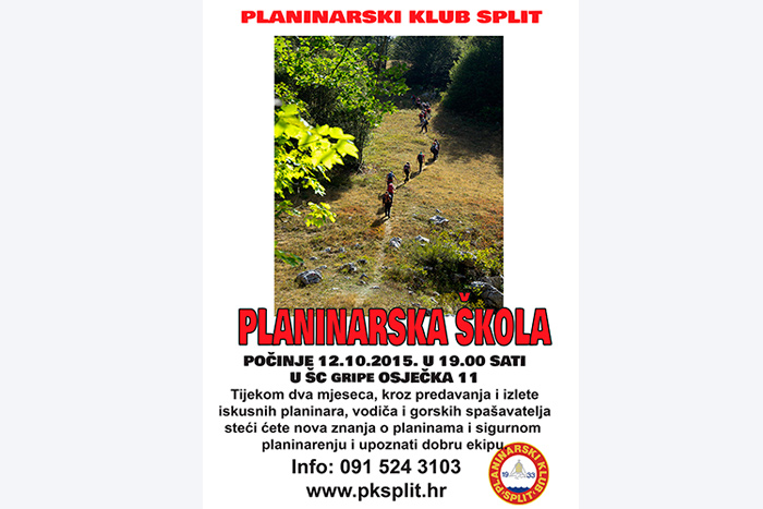 Prijavite se u planinarsku školu