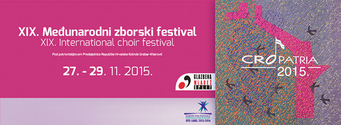 19. Međunarodni zborski festival „Cro Patria“ u Splitu 27. i 28. studenog 2015.
