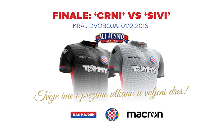 Još 2 dana donacija za ime na dresu: ‘Crni’ vs. ‘Sivi’ dres!
