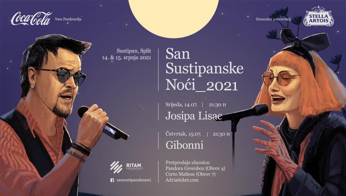 Na ovogodišnji San Sustipanske Noći dolaze Josipa Lisac i Gibonni