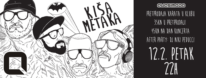 Ubojita i autentična Kiša metaka u petak svira u Quasimodu