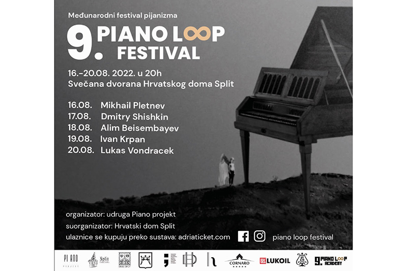 9. Piano loop Festival održava se od 16. do 20. kolovoza u Hrvatskom domu Split